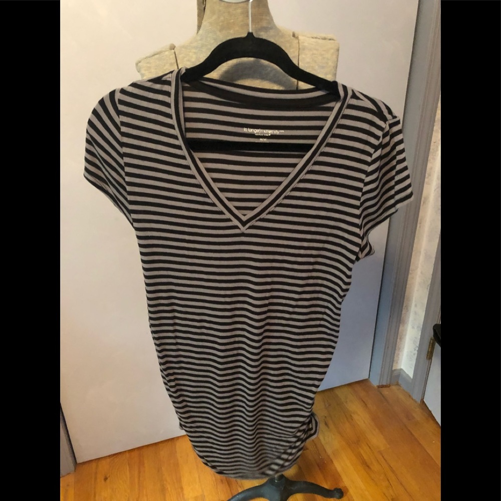 Liz Lange Maternity top. Black white stripe M